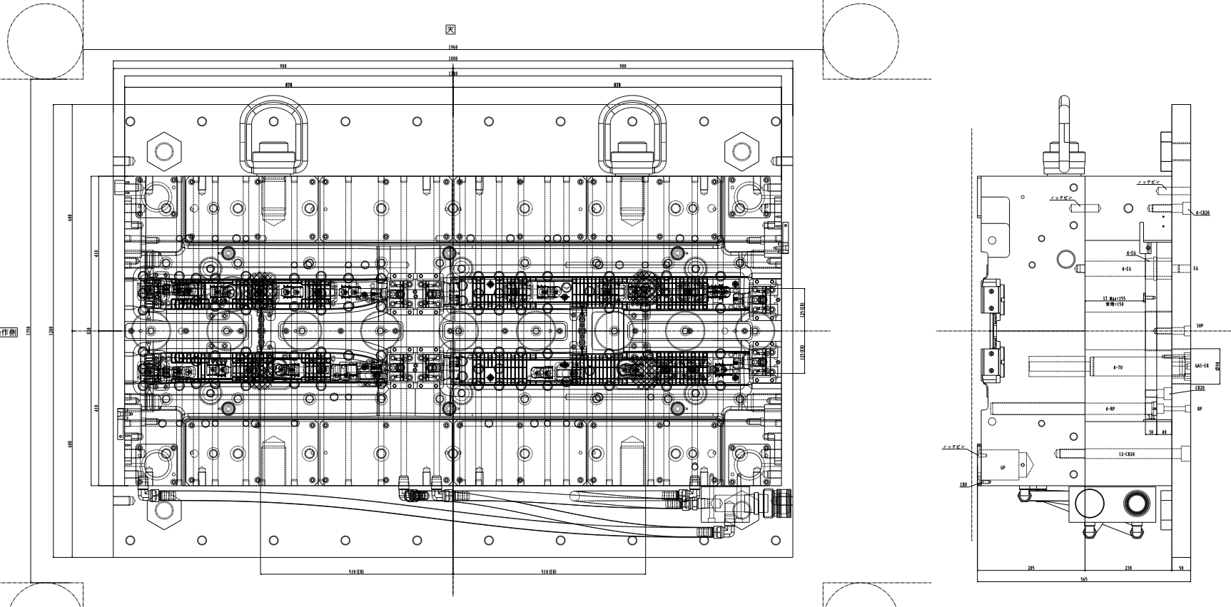 Case006 — 金型組立平面図 ・ プラスチック金型設計